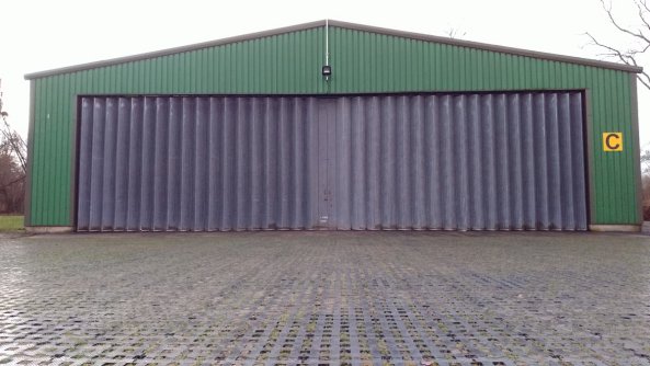 PERFO-SD reinforced aircraft hangar apron PERFO-SD reinforced hangar apron